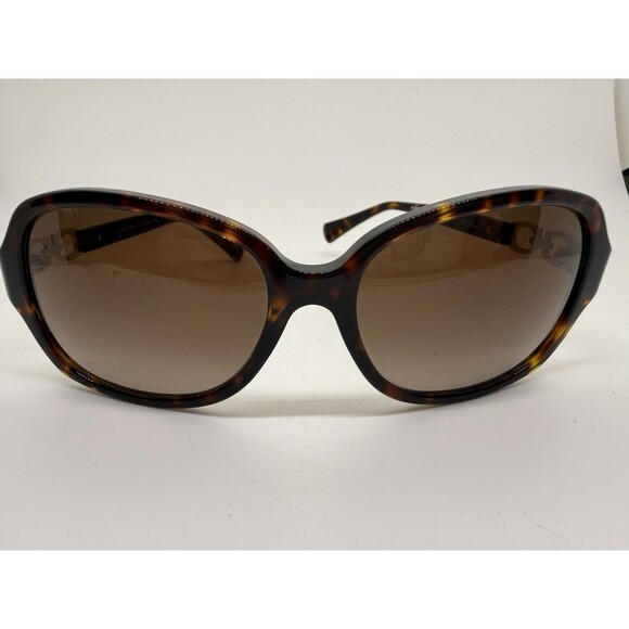 Coach Round Sunglasses HC 8146 (L949)  Brown Lens Gold Accents 58-16 135mm main image 11